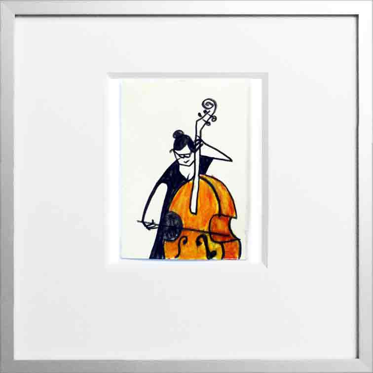 #Art #FineArt #Herz #Kunst #Acryl #Aquarell #Bass #Frau