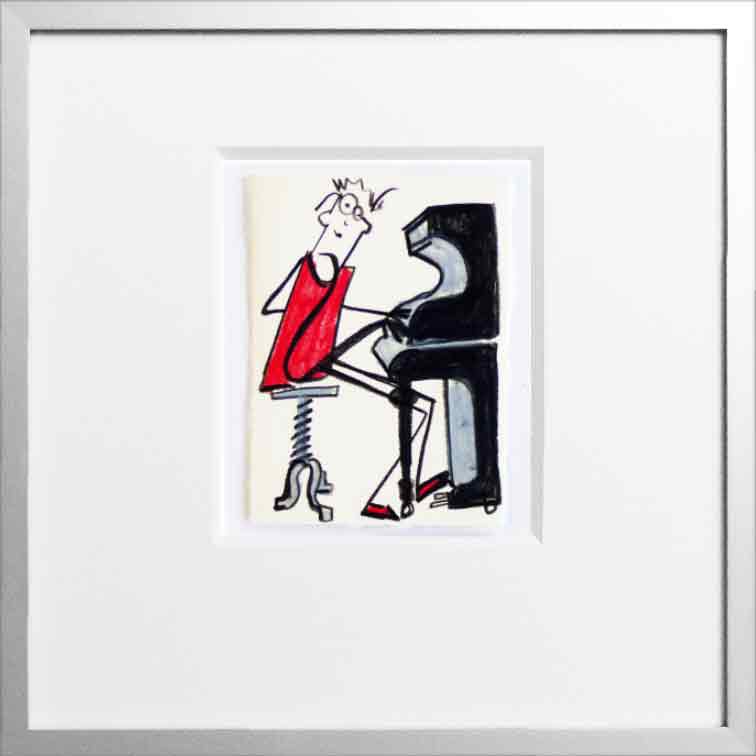 #Art #FineArt #Herz #Kunst #Acryl #Aquarell #Mann #Klavier