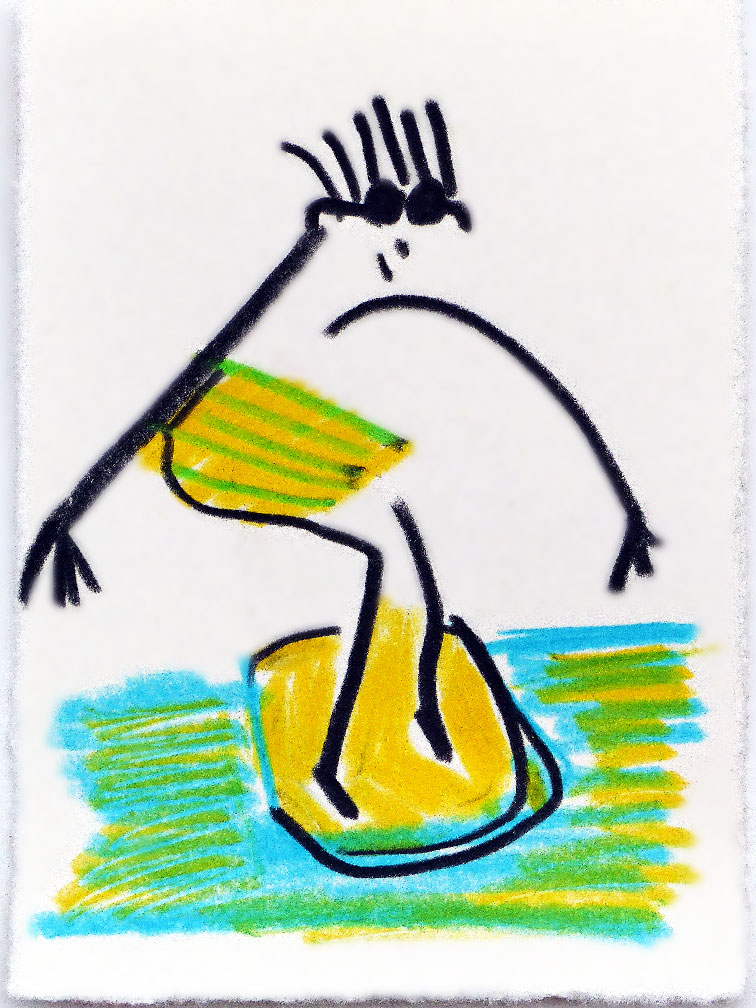#Art #FineArt #Herz #Kunst #Acryl #Aquarell #Man #surfer
