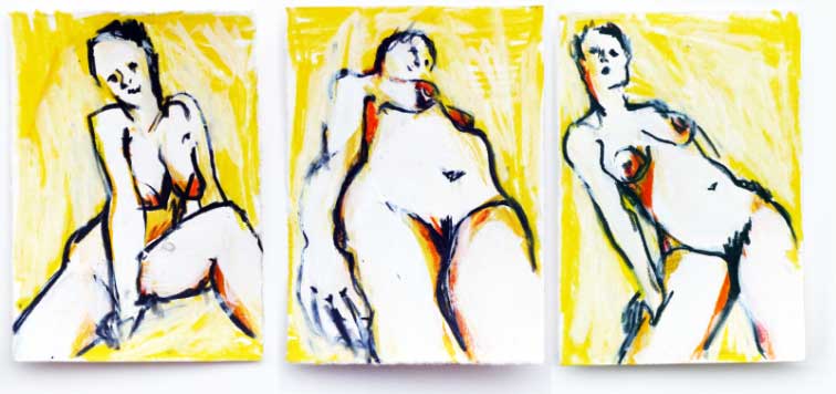 #Art #FineArt #Herz #Kunst #Acryl #Aquarell #Akt #Frau #Nude #sketch #gelb